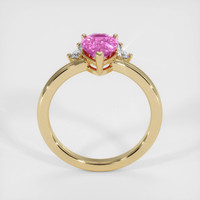 1.57 Ct. Pink Sapphire Ring, 18K Yellow Gold 3