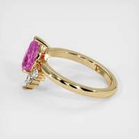 1.57 Ct. Pink Sapphire Ring, 18K Yellow Gold 4