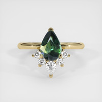 1.41 Ct. Sapphire Ring, 18K Yellow Gold 1