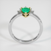 0.57 Ct. Emerald Ring, 18K Yellow & White 3