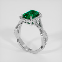 2.91 Ct. Emerald Ring, Platinum 950 2