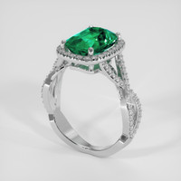 3.23 Ct. Emerald Ring, Platinum 950 2