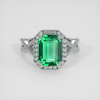 4.00 Ct. Emerald Ring, Platinum 950 1
