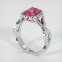 2.08 Ct. Pink Sapphire Ring, Platinum 950 2