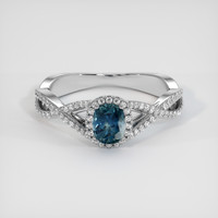 0.83 Ct. Sapphire Ring, Platinum 950 1