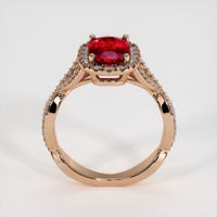 2.10 Ct. Ruby Ring, 14K Rose Gold 3