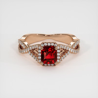 1.65 Ct. Ruby Ring, 14K Rose Gold 1