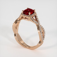 1.65 Ct. Ruby Ring, 14K Rose Gold 2