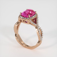 4.28 Ct. Sapphire Ring, 14K Rose Gold 2
