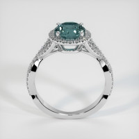1.59 Ct. Greenish Blue Sapphire Ring, 10K White Gold 3