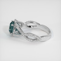 1.59 Ct. Greenish Blue Sapphire Ring, 10K White Gold 4