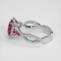 1.42 Ct. Pink Spinel Ring, 14K White Gold 4