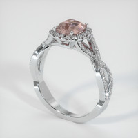 1.08 Ct. Sapphire Ring, 14K White Gold 2