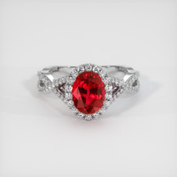 1.97 Ct. Ruby Ring, 14K White Gold 1