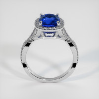 3.10 Ct. Blue Sapphire Ring, 14K White Gold 3