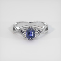 1.54 Ct. Sapphire Ring, 14K White Gold 1