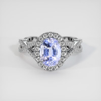 2.48 Ct. Sapphire Ring, 14K White Gold 1