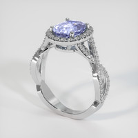2.48 Ct. Sapphire Ring, 14K White Gold 2