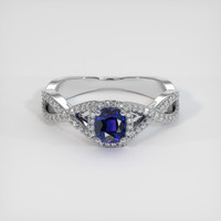 1.00 Ct. Color Change Sapphire Ring, 14K White Gold 1
