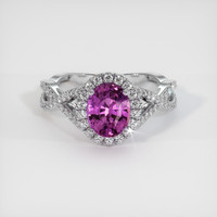 1.69 Ct. Sapphire Ring, 14K White Gold 1
