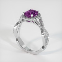 1.69 Ct. Sapphire Ring, 14K White Gold 2