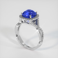 4.05 Ct. Sapphire Ring, 18K White Gold 2