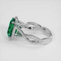 3.23 Ct. Emerald Ring, 18K White Gold 4