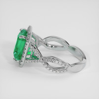 4.00 Ct. Emerald Ring, 18K White Gold 4