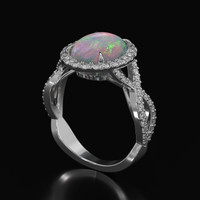 1.72 Ct. Gemstone Ring, 18K White Gold 2