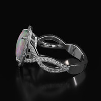 1.72 Ct. Gemstone Ring, 18K White Gold 4