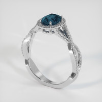 1.51 Ct. Sapphire Ring, 18K White Gold 2