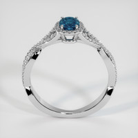 0.83 Ct. Sapphire Ring, 18K White Gold 3