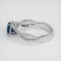 0.83 Ct. Sapphire Ring, 18K White Gold 4