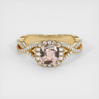 1.08 Ct. Padparadscha Sapphire Ring, 14K Yellow Gold 1