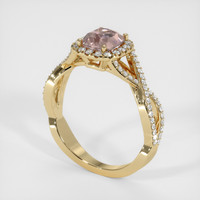 1.08 Ct. Padparadscha Sapphire Ring, 14K Yellow Gold 2