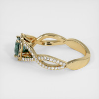 0.78 Ct. Green Sapphire Ring, 14K Yellow Gold 4