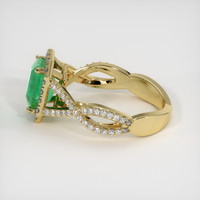 1.53 Ct. Emerald Ring, 18K Yellow Gold 4