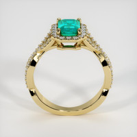 0.94 Ct. Emerald Ring, 18K Yellow Gold 3