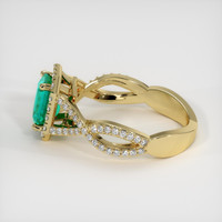 0.94 Ct. Emerald Ring, 18K Yellow Gold 4