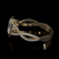 1.03 Ct. Sapphire Ring, 18K Yellow Gold 4
