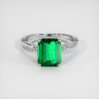 2.53 Ct. Emerald Ring, Platinum 950 1