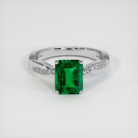 1.89 Ct. Emerald Ring, Platinum 950 1