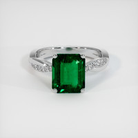 2.75 Ct. Emerald Ring, Platinum 950 1