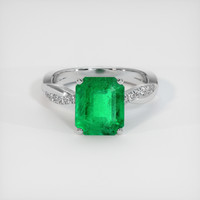 2.82 Ct. Emerald Ring, Platinum 950 1