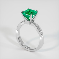 2.46 Ct. Emerald Ring, Platinum 950 2