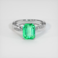 2.92 Ct. Emerald Ring, Platinum 950 1