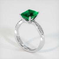 2.96 Ct. Emerald Ring, Platinum 950 2