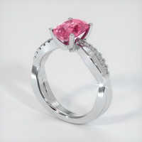 2.73 Ct. Pink Sapphire Ring, Platinum 950 2