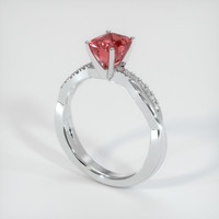 2.03 Ct. Padparadscha Sapphire Ring, Platinum 950 2