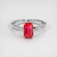 2.06 Ct. Ruby Ring, Platinum 950 1